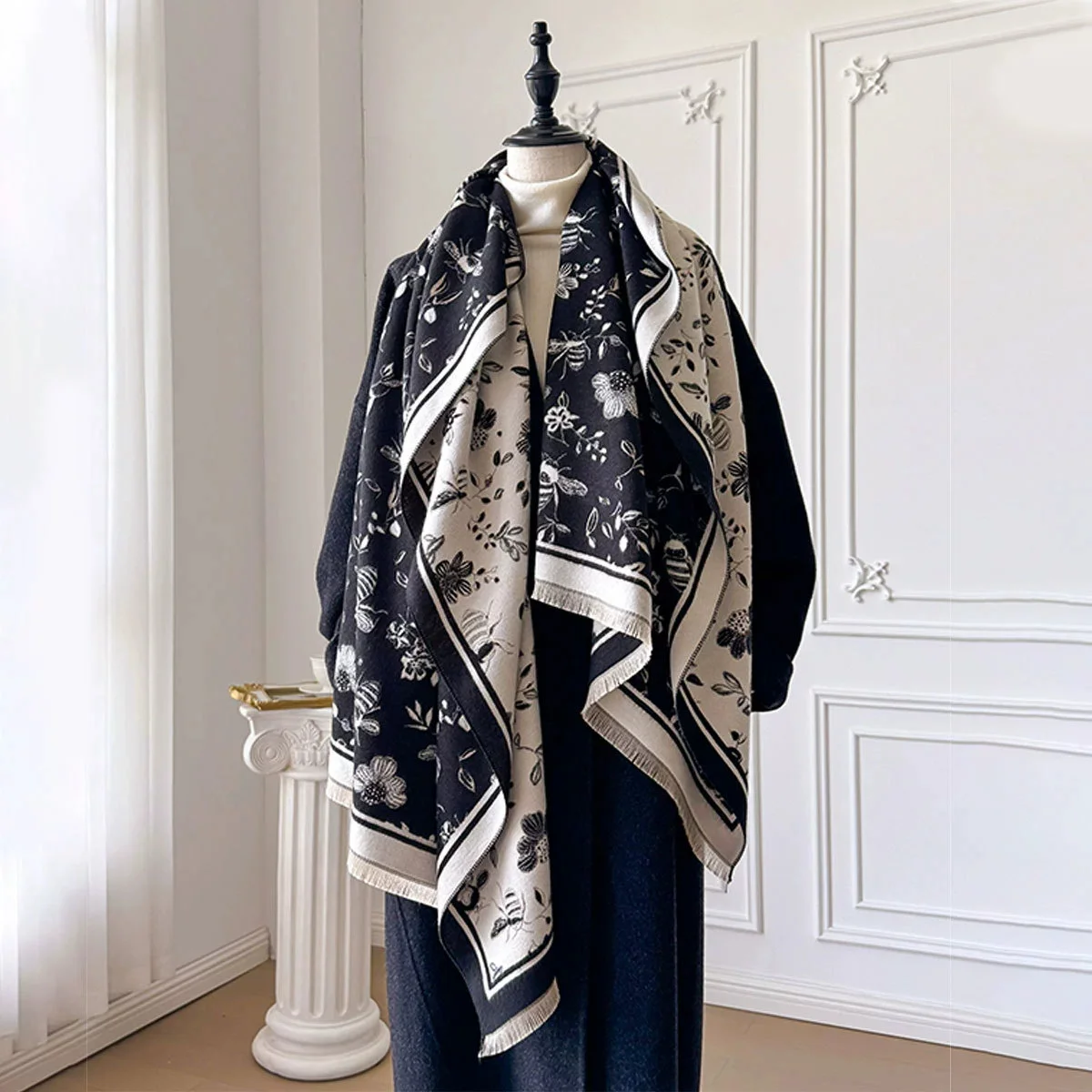 

Женский кашемировый шарф, осенне-зимний толстый теплый шарф, роскошное качество, шаль, модное теплое универсальное одеяло Bufanda Echarpe