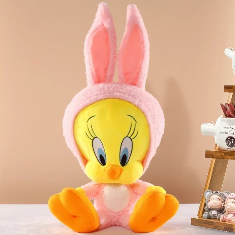 Looney Tunes Plush Toy Cute Pink Tweety Bird Tasmanian Devil Cosplay Bunny Stuffed Animals Doll Toys For Kids Gift