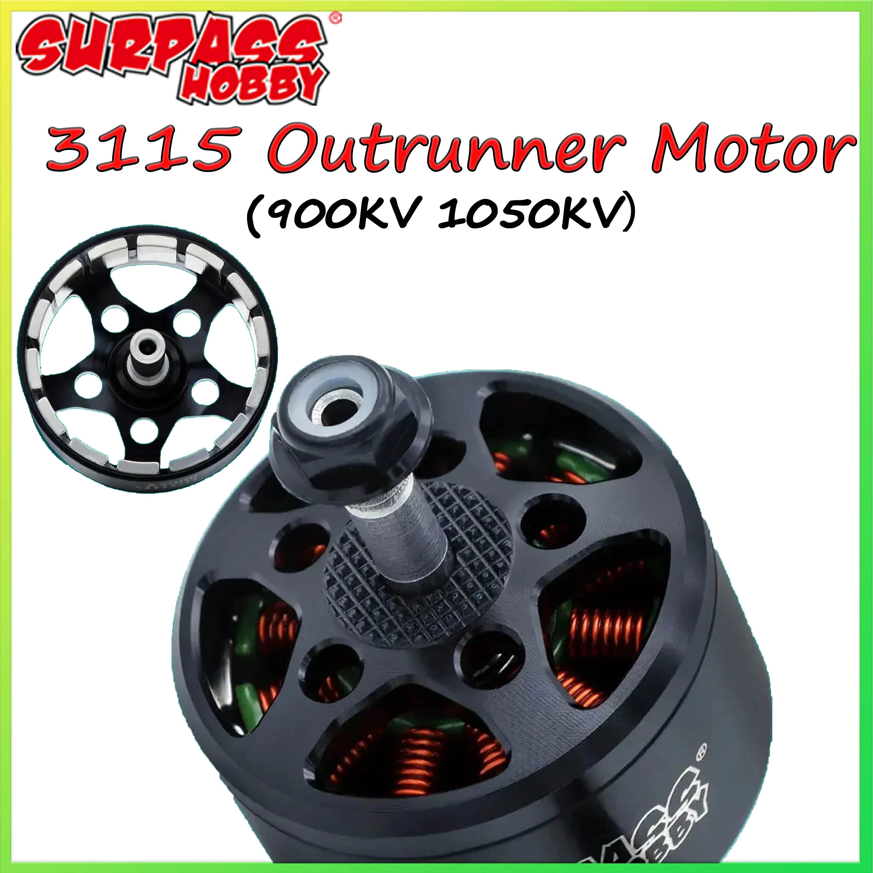 

SURPASS HOBBY BAT 3115 Outrunner Бесщеточный двигатель 900KV 1050KV для RC FPV Drone Multirotor Mark4 X-Class 9-дюймовая 10-дюймовая рама DIY