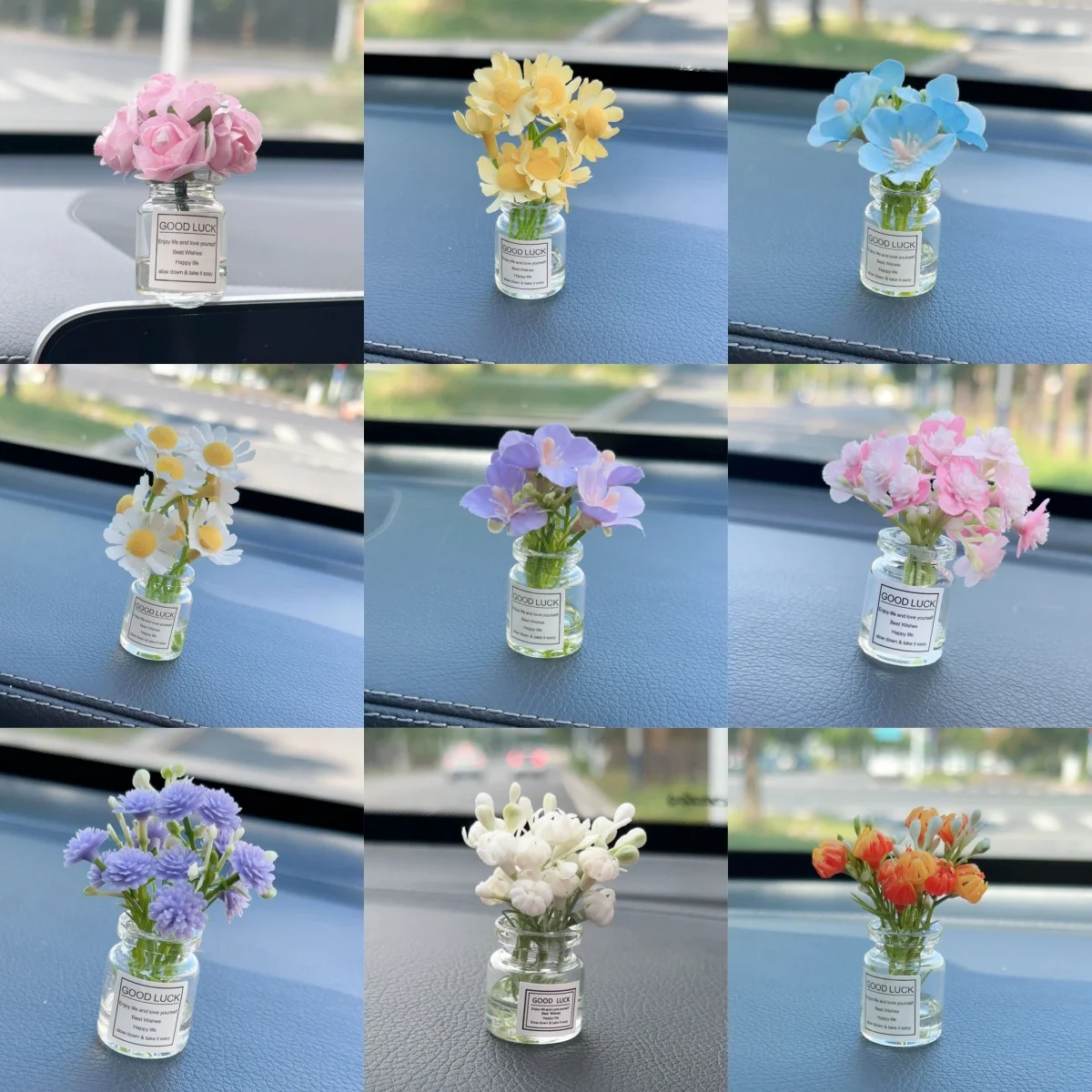 Schöne Jasminvase Mini Micro Landschaft Dekoration Ornamente Glasvase Auto Geschenke Dekoration Handwerk Miniaturen