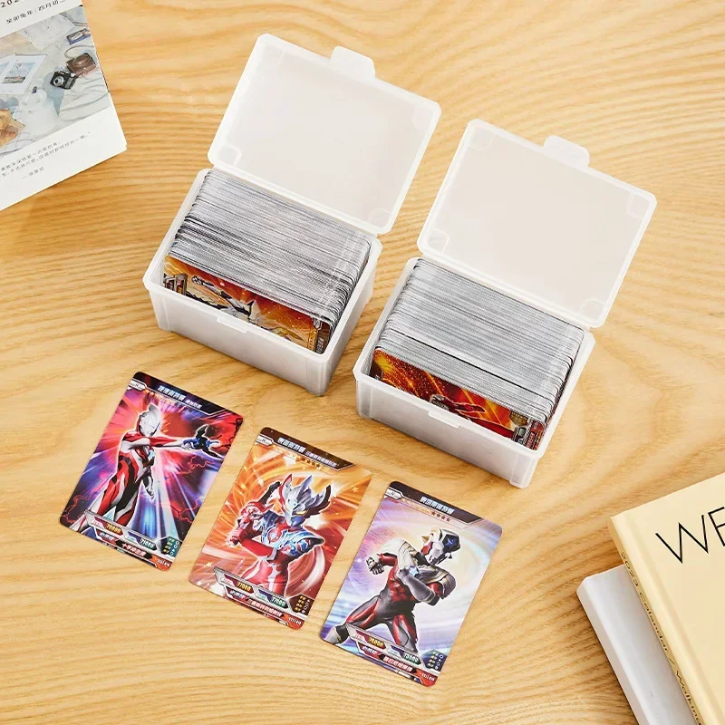 4pcs Frosted Transparent Card Storage Box Business Card Storage Box Small Item Classification Multi-functional Storage Box