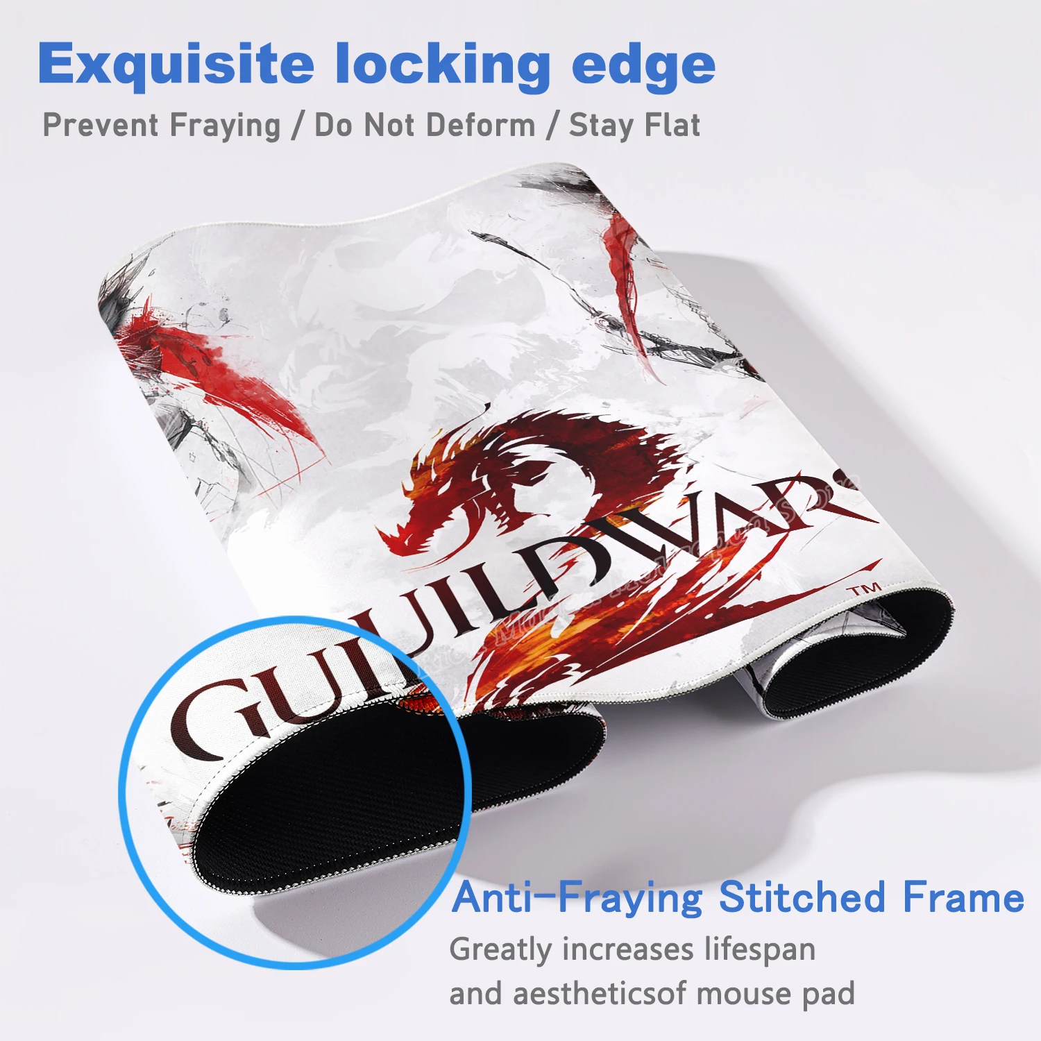 Game Desk Mat Guild Wars 2 Mouse Pad Notbook Computer Gaming Mousepad Gamer Keyboard Extended Mouse Mat PC Accessories Large Rug