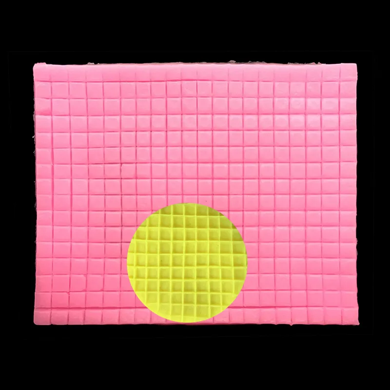 Small Square Lattice Clay Decoration Liquid Silicone Mold Fondant Cake Mould Baking 15-47