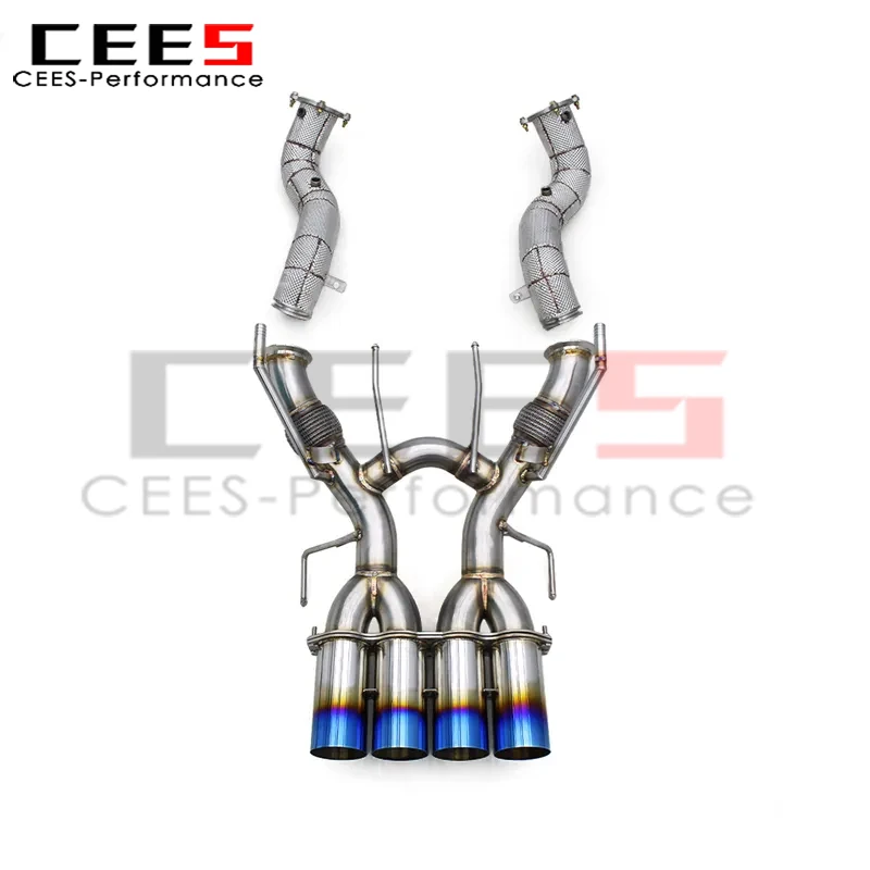 

cees Upgrade SS304 Rear Back Section for Mclaren 765LT 4.0T 2020+ Racing Exhaust Straight Through Pipe Sport Exhaust System