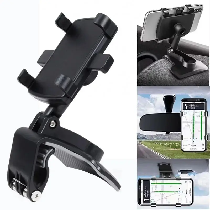 Universal Car Phone Holder Stand Dashboard Car Clip Mount GPS Bracket Car Mobile Phone Support in Car For iPhone Xiaomi huawei image 2