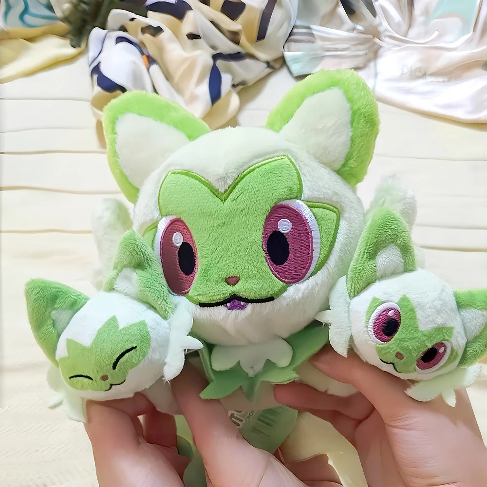 

New Original PokéMon Stickers Sprigatito Series Plush Toys Sprigatito Magnetic Pendant Hair Clip Phone Holder Peripheral Gifts