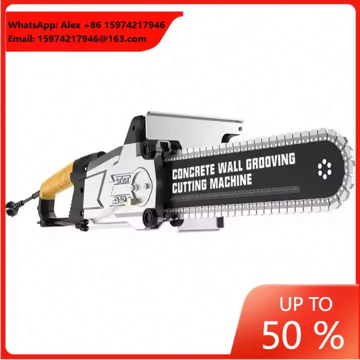 Multifunctional Portable Electric Chain Cutting Saw Wall Grooving Stone Cutting Chainsaw Reinforced Concrete Saw Cutting Machine