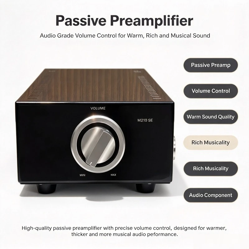 Passive audio signal transformer, unpowered audio processing components, suitable for CD, streaming media, Bluetooth devices
