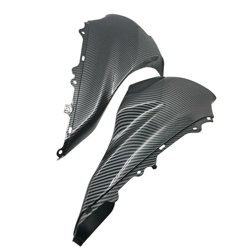 Motorcyle Upper Front Nose Center Headlight Cover Cowl Fairing For Kawasaki ZX-10R ZX10R 2004 2005 ABS Carbon Fiber Paint