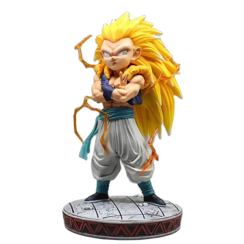 

Анимационная фигурка Dragon Ball Super Saiyan 3 Gotenks 10,2 дюйма, スーパーヤ 3 ゴテンクス クス аниме набор украшений для гаража