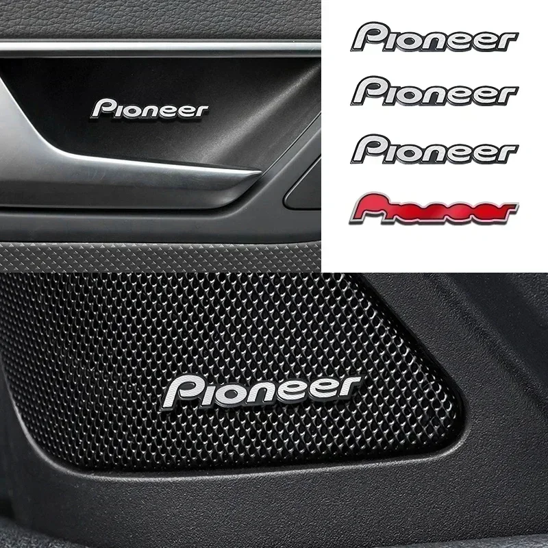 

5pcs/10pcs high-quality Metal pioneer logo car Hi-Fi Speaker audio Speaker Badge stereo Emblem sticker Auto styling accessories