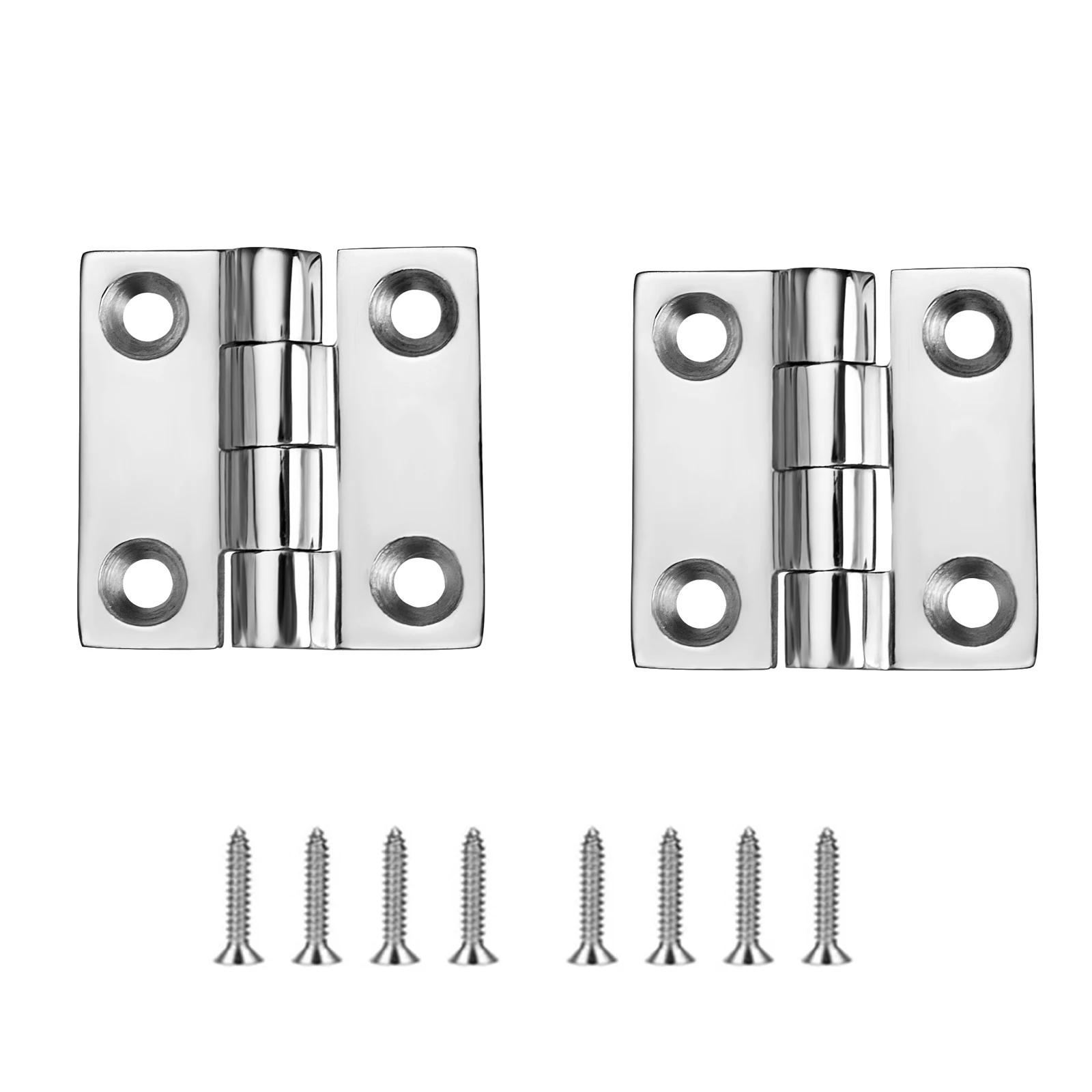 Stainless Steel Boat Hinges, Marine Grade Hinges,  2x2 Inches ( 50X50 MM), Heavy Duty 316 Ss with Screws (2 Pcs)