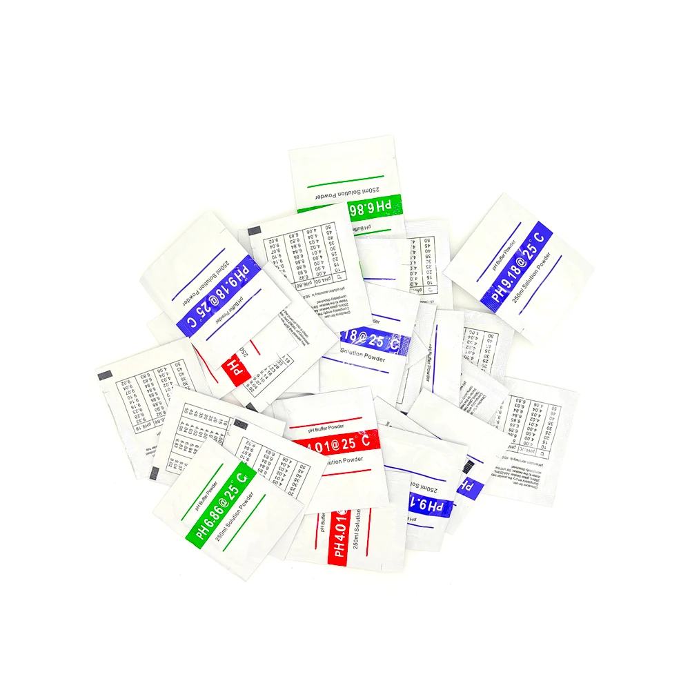10pcs/Pack PH 4.01 6.86 9.18 Solution Calibration Buffer Powder Accuracy 0.01PH For PH Tester Meter Digital Measurement Water