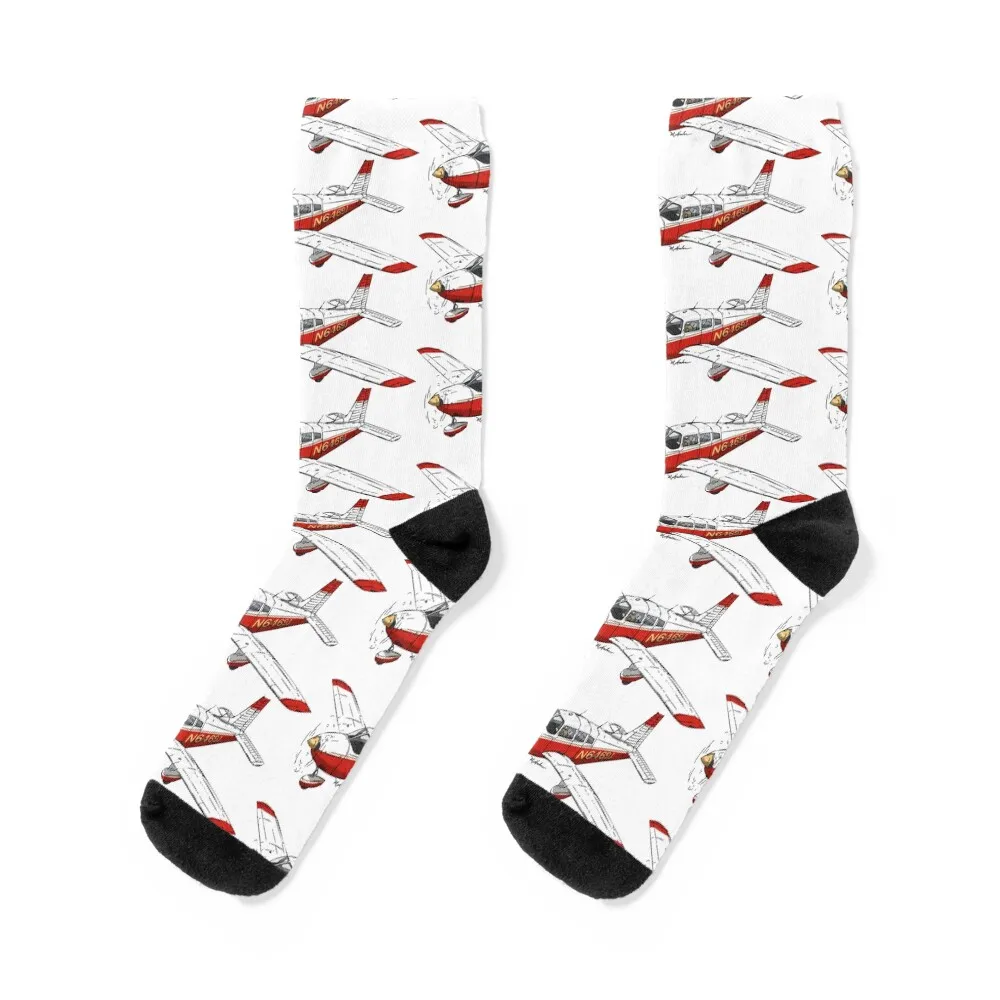 

Piper cherokee PA 28 N6469J Socks set Crossfit soccer anti-slip cartoon Mens Socks Women's