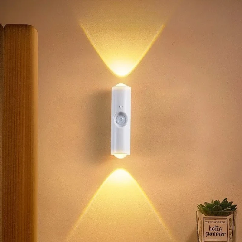 Motion Sensor Night Light RGB Gradient Wall Lamp Type-C Charging Wireless magnetic mounting Home Decoration Night Lamps