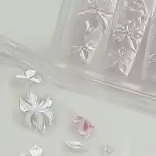 1 stks lelie bloem zeeschelp schelp koraal zeester 3D acryl nagel schimmel nagel decoraties DIY siliconen manicure schimmel nail art schimmel