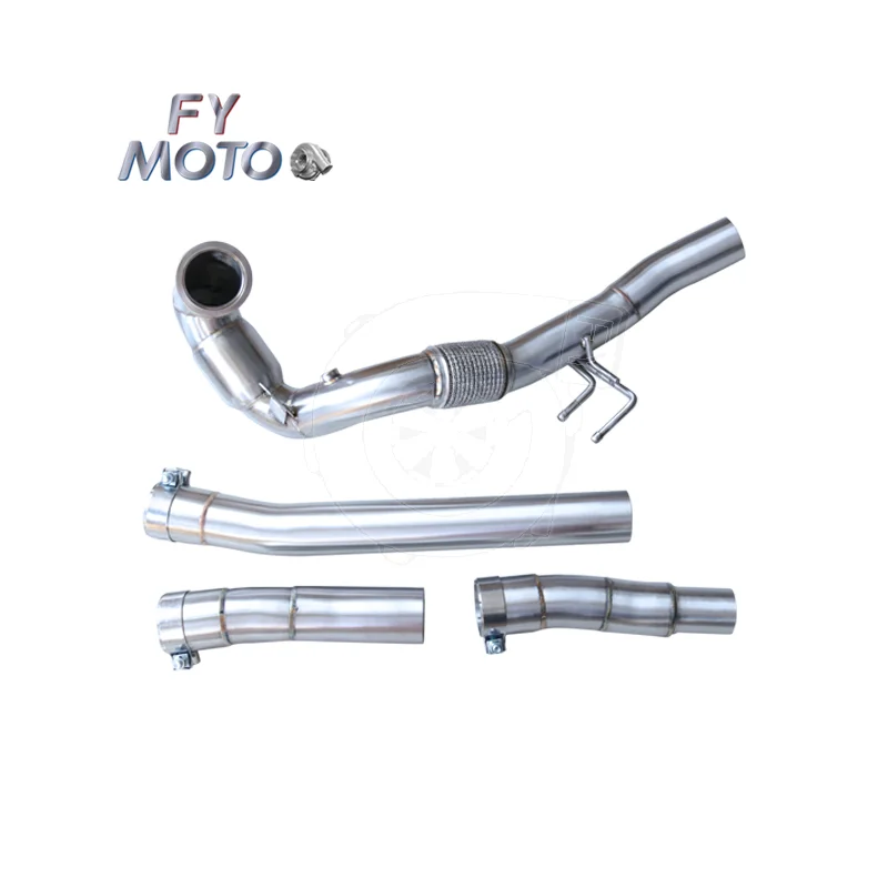 

Exhaust Catted 3.5" Downpipe for VW Golf Gti MK7 R 2.0L EA888 TSI A3 S3 8V Fits LHD&RHD