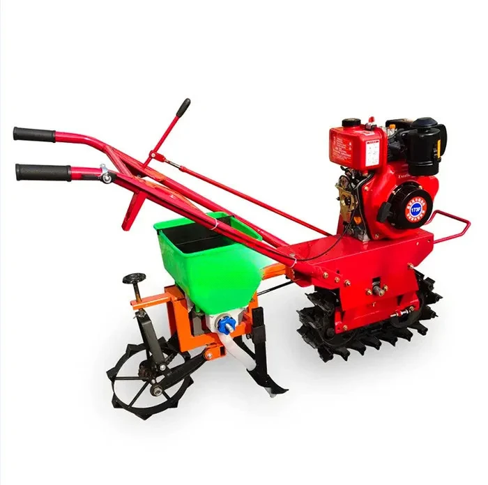 Mini cultivador de Tractor de mano para caminar, máquina de arado rotativo, también llamada Micro cultivador tipo oruga, gran oferta