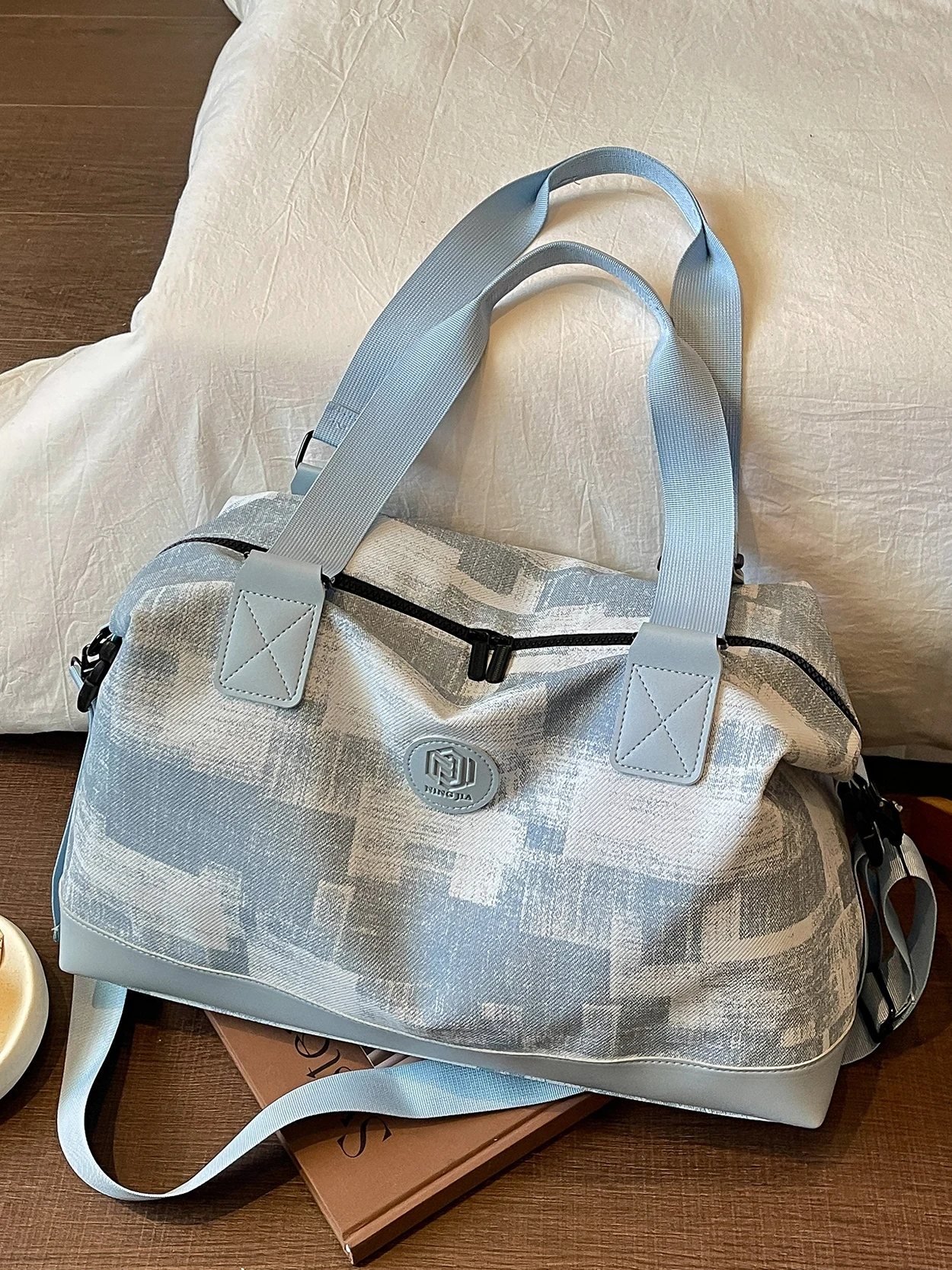 ファッショナブルなトラベルバッグ-フィットネス-軽量-ユニセックス-大容量-手持ち荷物-乾湿分離-男女兼用