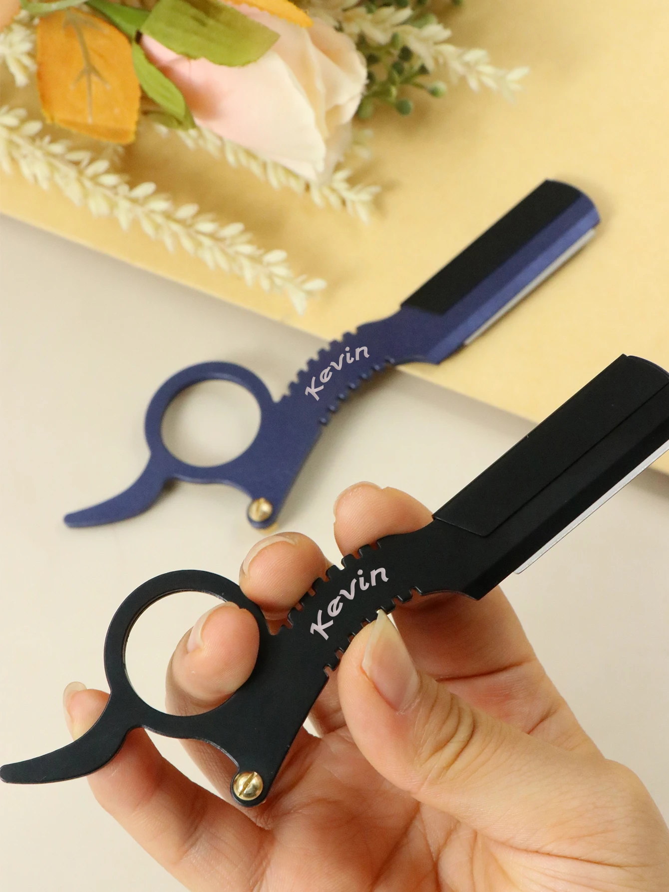 Custom Razor Handle With 10 Blades, Personalized Grooming Tool, Customized Name Shaver, Customizable Men’S Grooming Gift,