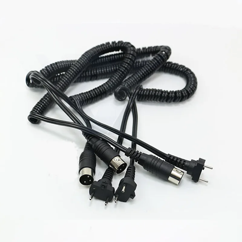 10Pcs Jewelry Polishing Grinder Micro Motor Handle Spring Wire Power Connection Cable Replacement Accessory for Gold Silver
