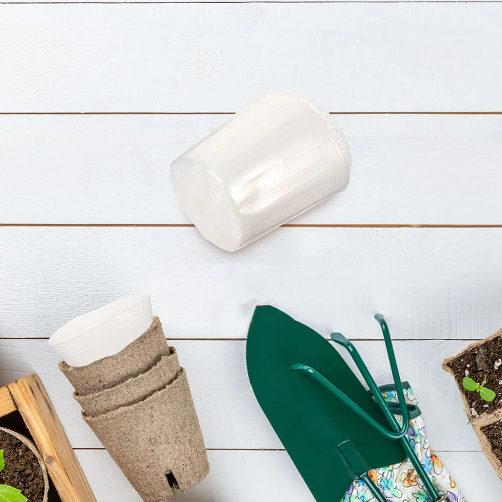 10Pcs Plastic Planter Liners Transparent Design for Easy Monitoring Versatile Use for Various Plants Indoor Outdoor