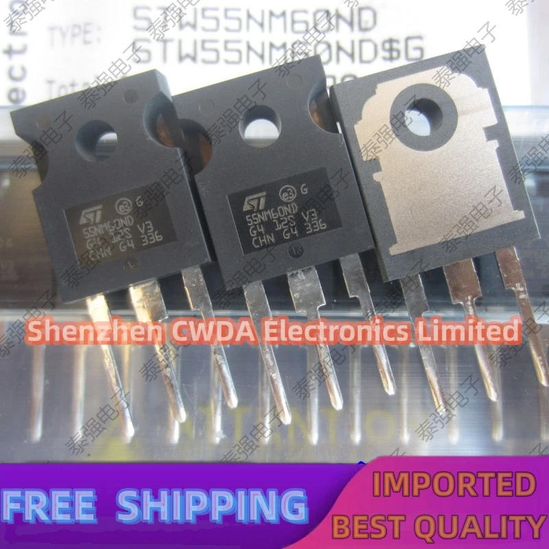 10PCS-20PCS  STW55NM60ND 55NM60ND TO-247 600V 51A MOS  In Stock Can Be Purchased