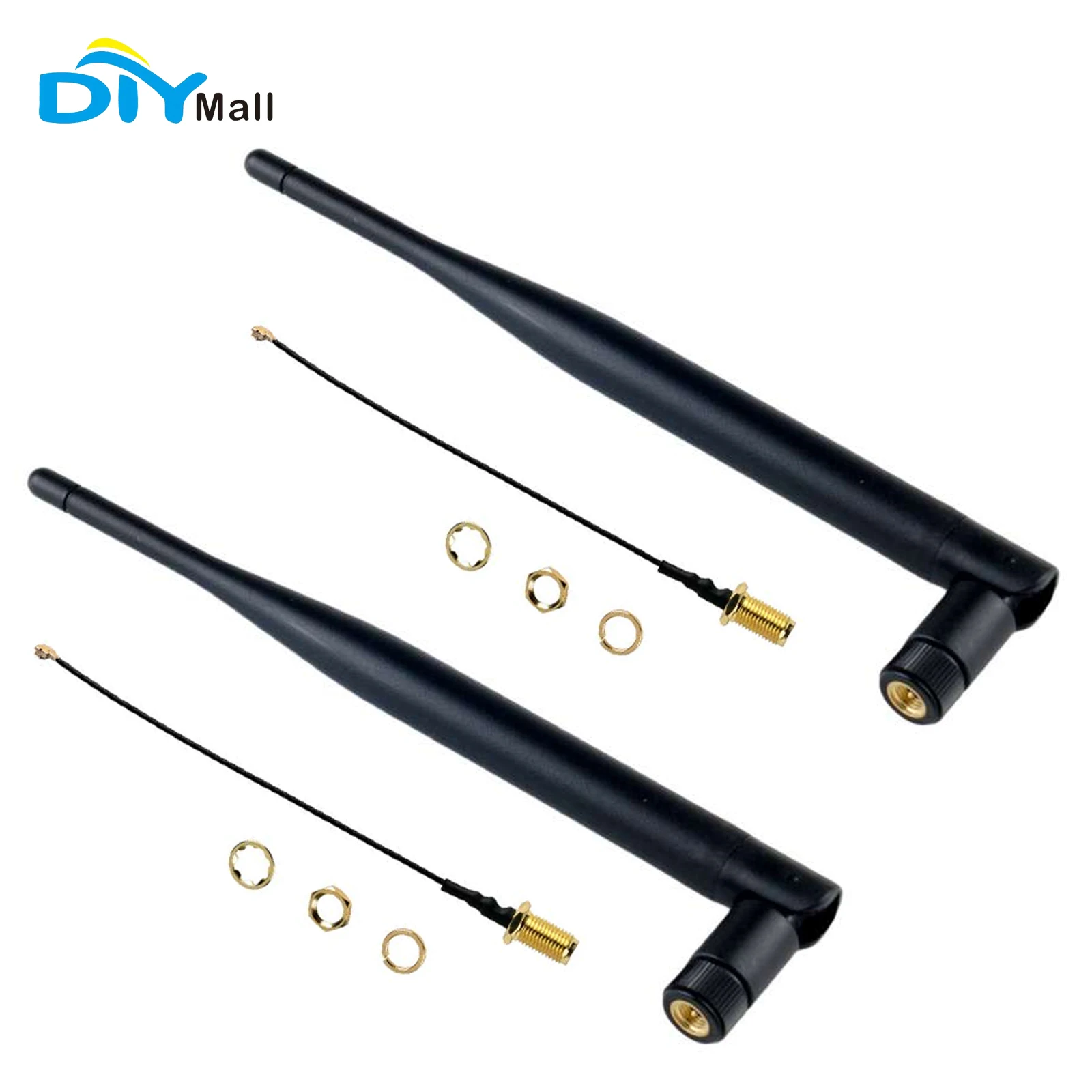 

2pcs 868MHz 915MHz 5DBi SMA Male Omni-directional LoRa Antenna with Cable for Meshtastic Applications