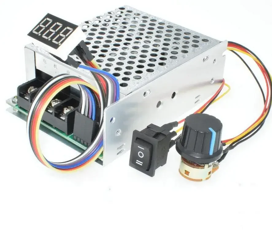 Digital Display 0~100% adjustable DC 10-50V 40A DC Motor Speed Controller PWM 12V 24V 48V 2000W MAX 60A Reversible