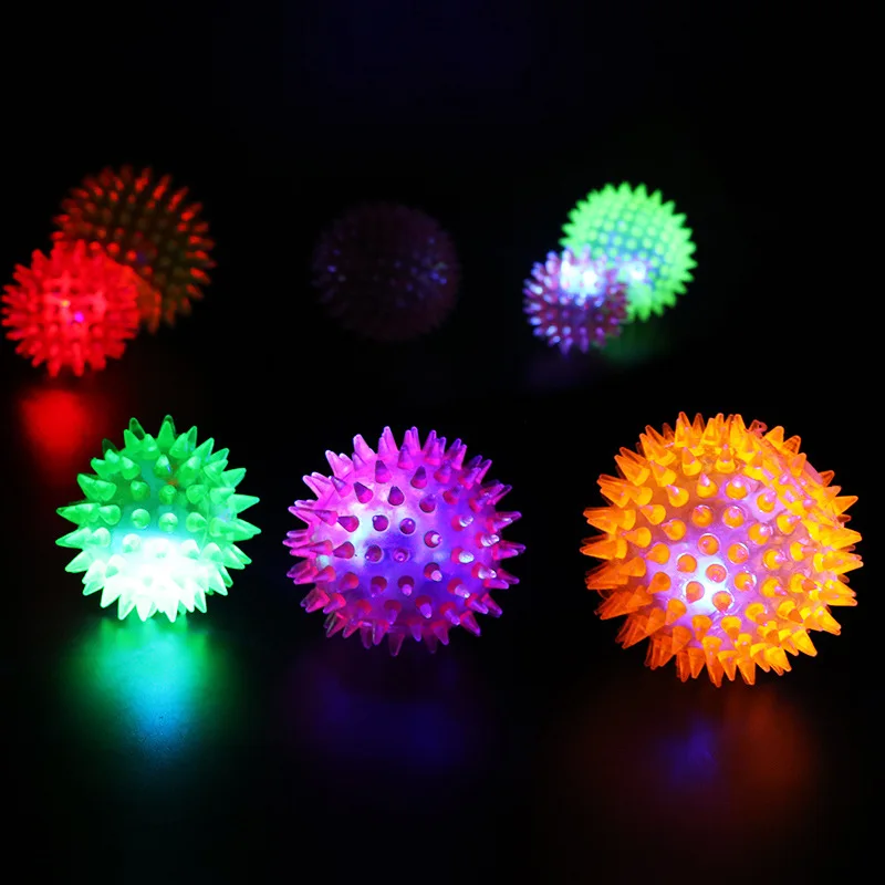 Hot Sale New Dog Toys Colorful Luminous Dog Chew Playing Toy Elastic Ball Random Color Small Pet Supplies