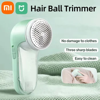 Image Xiaomi Electric Lint Remover Clothes Shaver Fabric Fuzz Fluff Portable Brush Blade Professional Rechargeable Fur Ball Trimmer