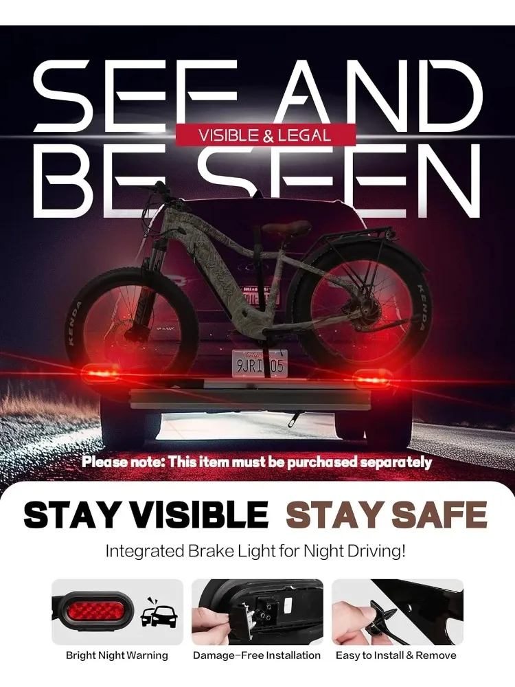 حامل دراجة كهربائية محمول قابل للطي مع منحدر، سعة 200 رطل للسيارات والشاحنات وسيارات الدفع الرباعي #3