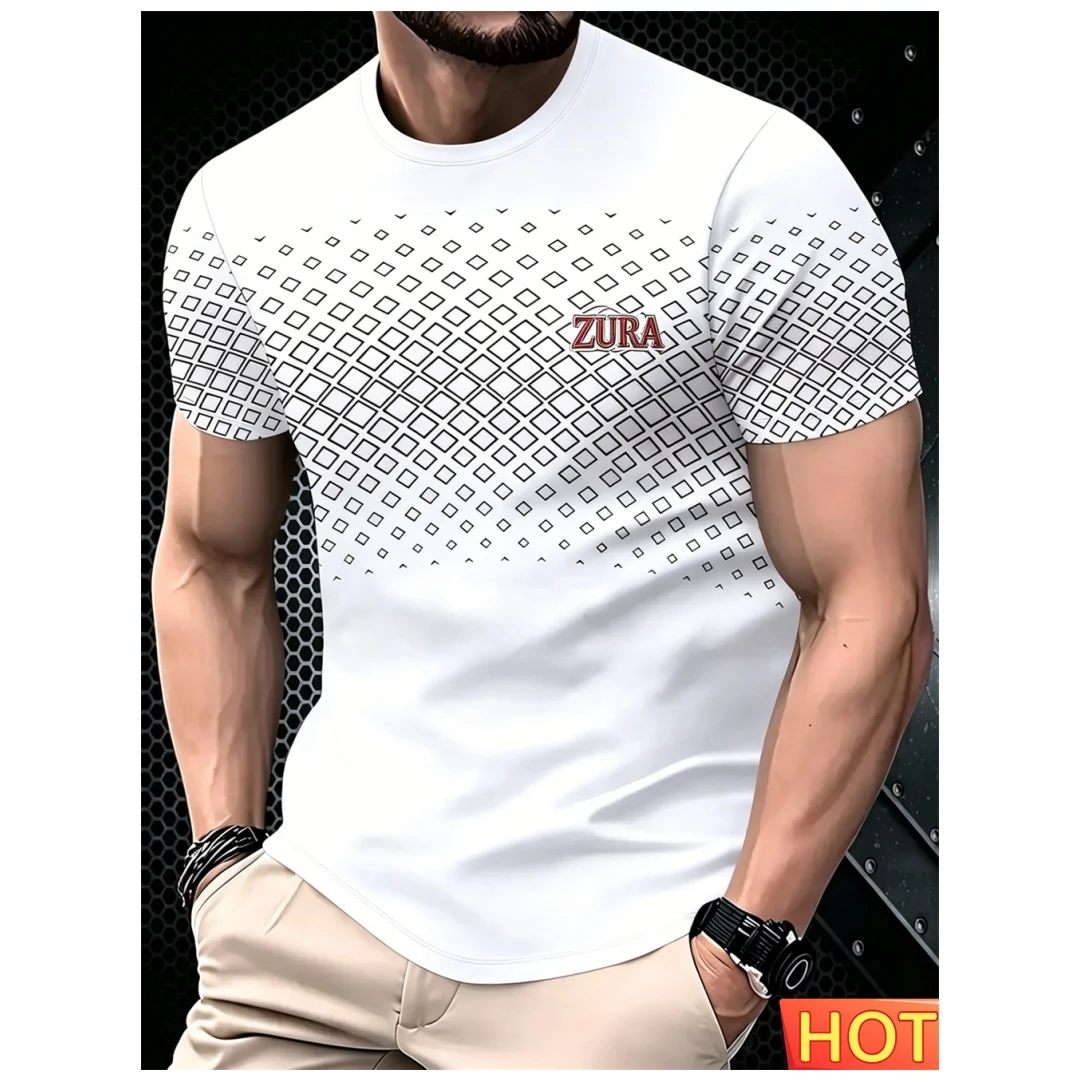 letter print Men's T-shirt polyester leisure t shirt for man Men's round neck loose T-shirt Sports men's tops menswear clothing