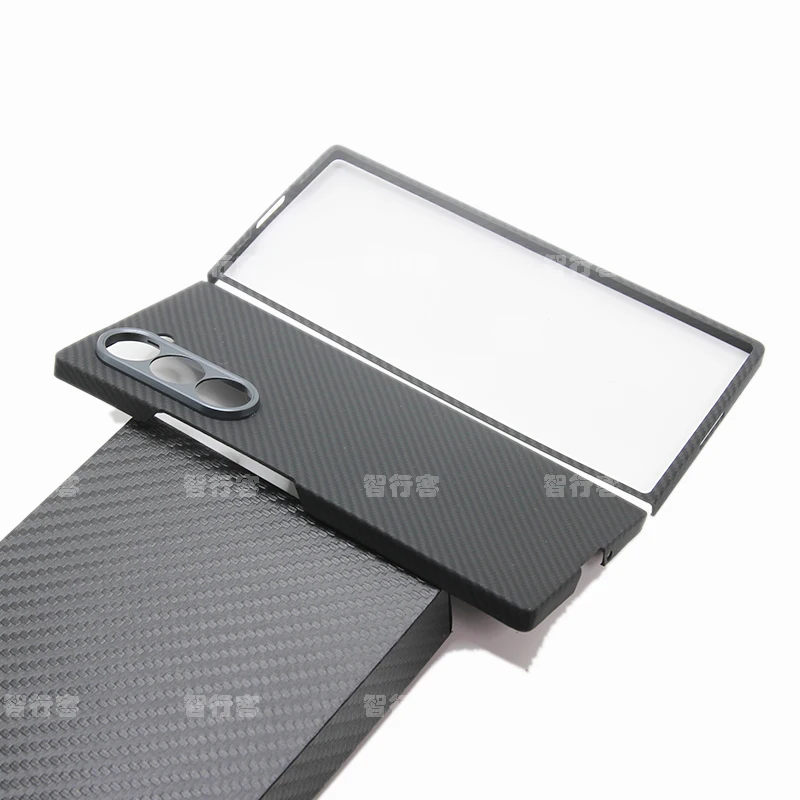 Imagem -03 - Zxke-case de Fibra de Carbono para Samsung Galaxy z Fold6 Folha de Ferro Embutida W25 Suporte de Carro Magnético Magsafe Concha de Fibra de Aramida 600d