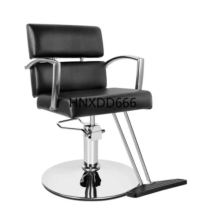

Barber shop hair cutting chair backrest two sections can be lifted and rotated