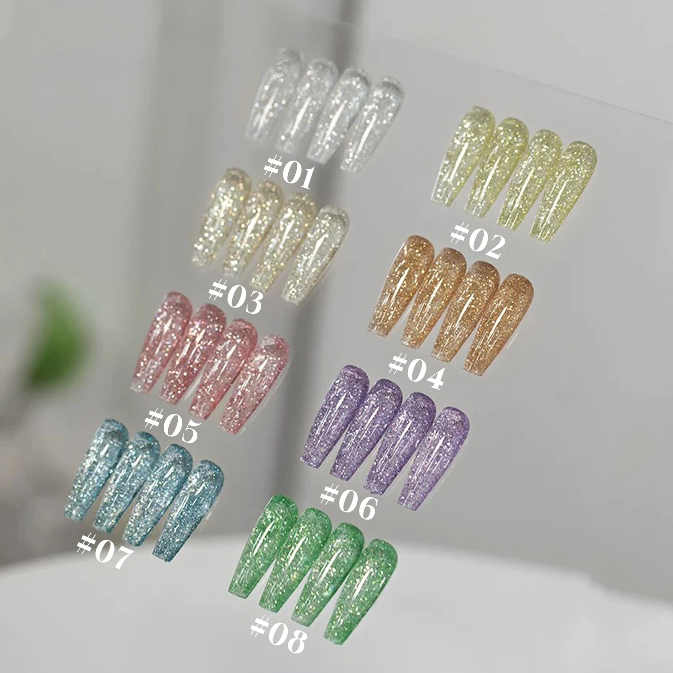 12ML 1 SZT. Phantom Diamond Super Flash Reflect Light Gel Lakier do Paznokci Niebiesko-Zielony Lakier do Paznokci Złote Paznokcie Różowe Paznokcie Letnie Paznokcie