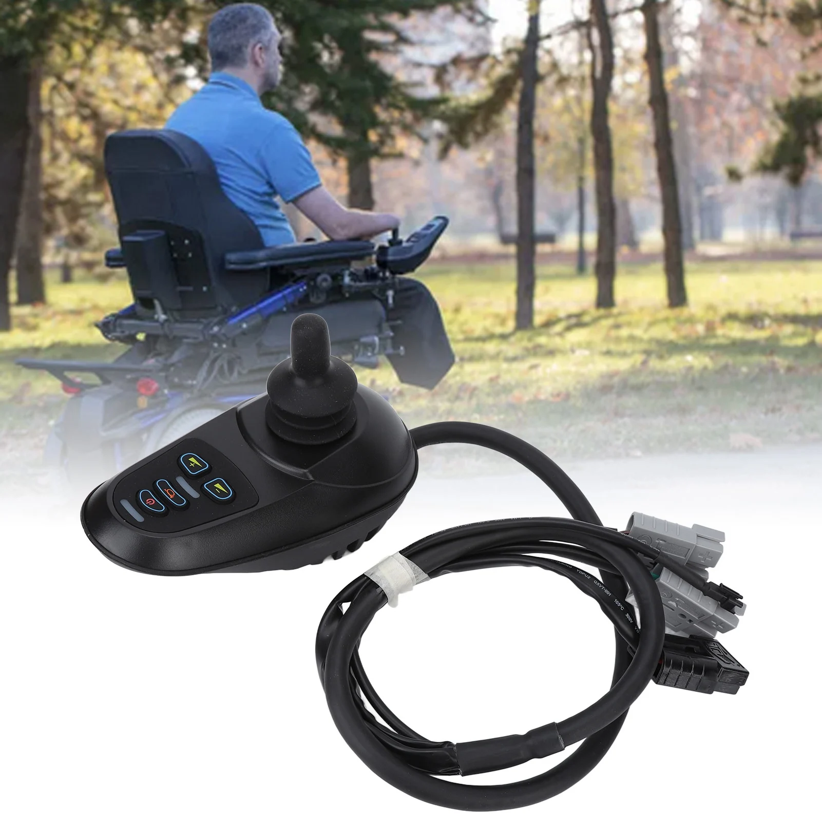 

Wheelchair Controller High Sensitivity 360° Steering Electric Wheelchair Joystick Anti Corrosion for Power Chair