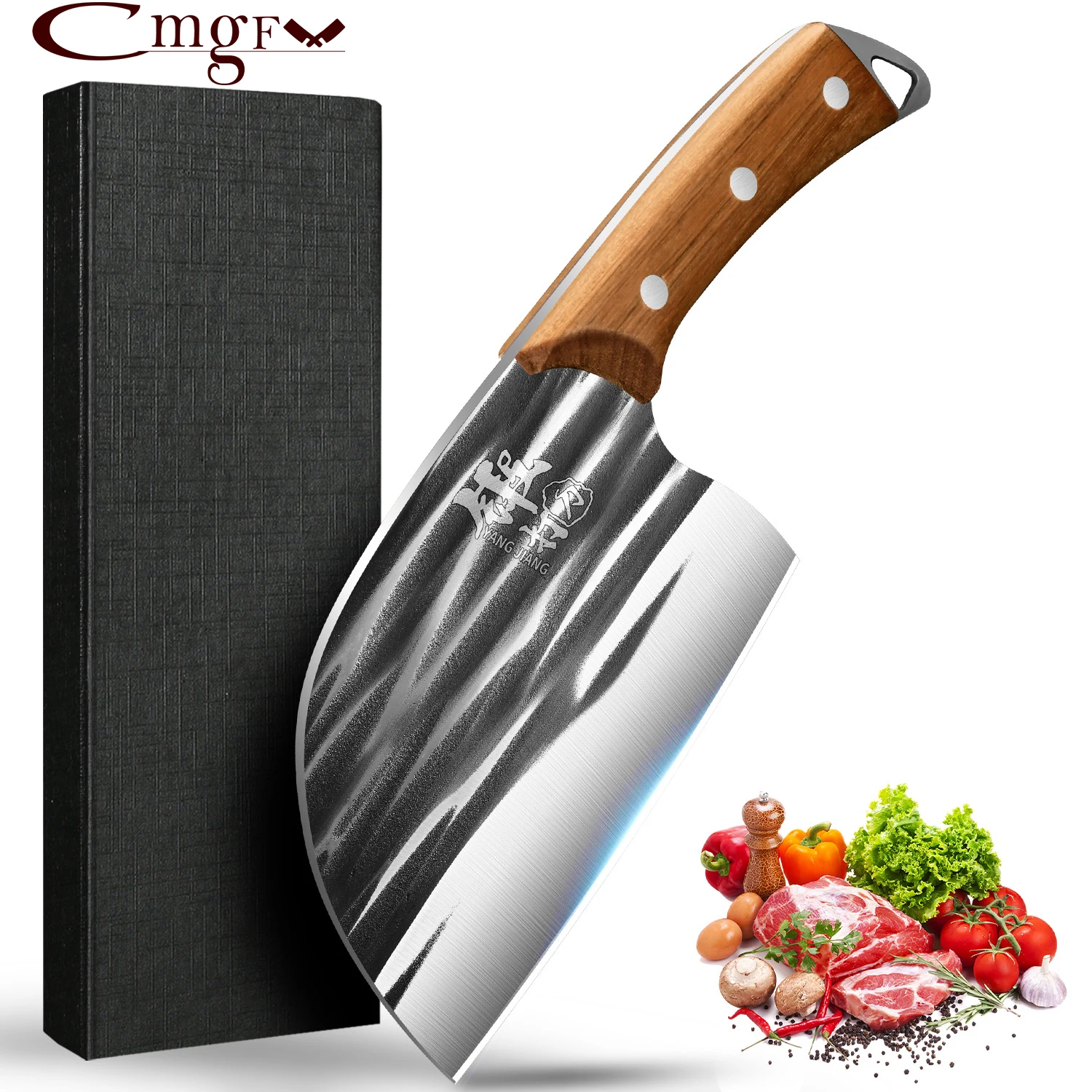 1/2pcs high grade kitchen knife - Stainless steel sandalwood handle forging cutting knife for home cooks - New boning knife