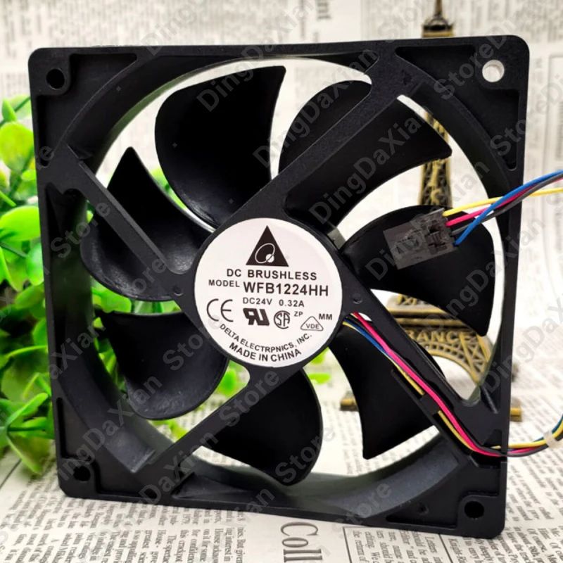 

1 шт. для DELTA WFB1224HH | 24В 0.32А | 12 см | Промышленный охлаждающий вентилятор с 4-проводным инвертором