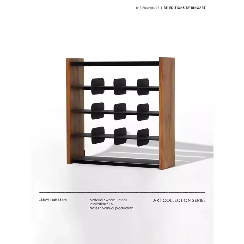 Light luxury Advanced Walnut Wood Creativity Design Multiple layers Storage rack Living room Water Cup Teacup Storage rack