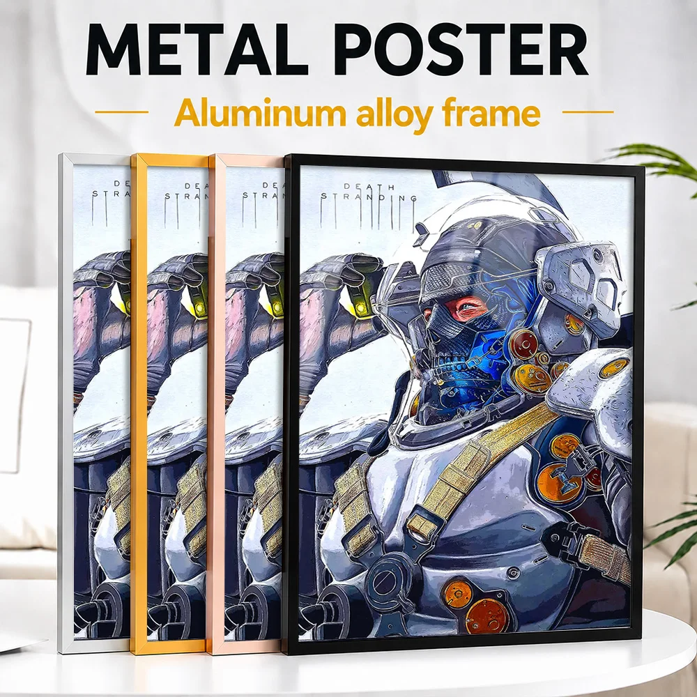 Death Stranding Sam Porter Bridges Framed Metal Poster Customized Comic Style Wall Art For Home Office, Gaming Enthusiast Gift