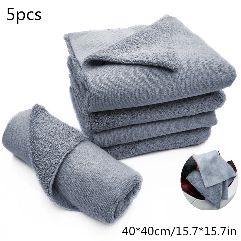 5pcs Car Wash Microfiber Towel Car Cleaning Drying Cloth Car Care Cloth Microfiber Towel Car Microfiber Cloth Car accessory