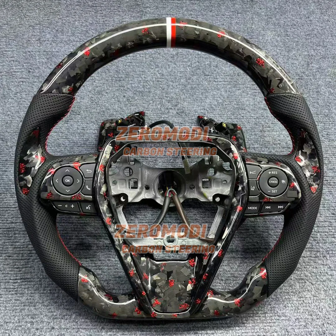 Carbon Fiber Steering Wheel For Toyota Camry Avalon RAV4 Corolla 2018 2019 2020 2021 2022 2023 Car Steering Wheel