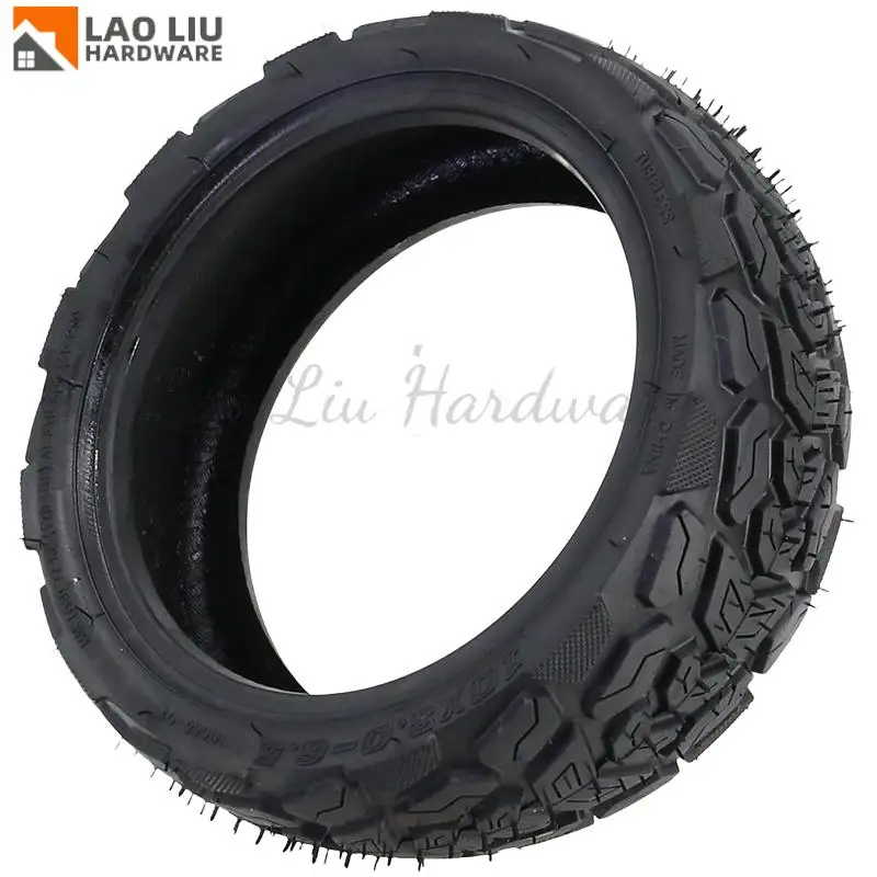 سكوتر كهربائي 10x3.0-6.5 إطار مفرغ على شكل قلب للطرق الوعرة 10 بوصة إطار سميك مقاوم للانفجار ومقاوم للاهتراء بدون أنابيب