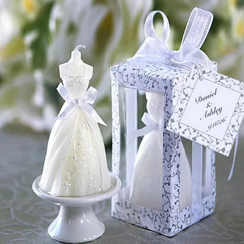 Wedding Dress Candle Favors, Bride Dress, Gifts for Guest, Wedding Souvenirs, 140Pcs