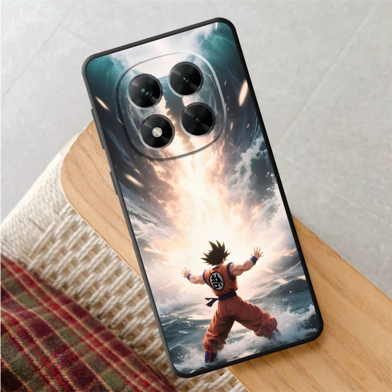 ドラゴンボール 孫悟空 ハンサム ブラック ソフトフォンカバーケース Xiaomi Redmi Note 7 8 9S 12s 10S 11s 13 14 Pro Plus 9 10 11 12 Pro用