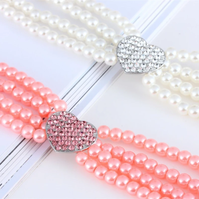Pet Collar Puppy Cat Small Dog Jewelry Necklace Party Pearl Collar Pet Accessories ошейник для собак