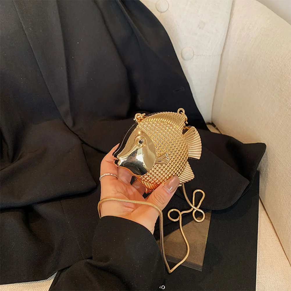 

Women Goldfish Shoulder Bag Little Fish Shape Sweet Handbag Mini Small Crossbody Bag Party Shopping Commute Lipstick Bag