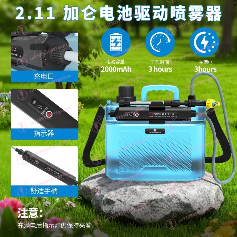 New Electric Spray Gun High Pressure Lithium Digital 3 Speed for Sanitization Garden Watering Car Wash Plant Irrigation