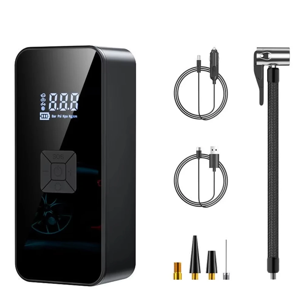 DTD583~Rechargeable Air Pump Tire Inflator Portable Compressor Digital Cordless Car Tyre Inflator for Motorcycle Bicycle Balls